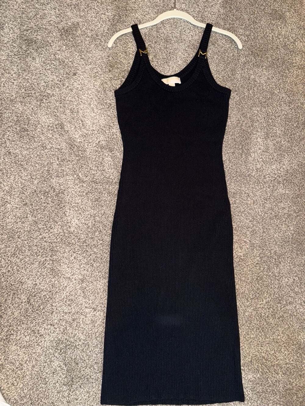 Michael Kors Ribbed Stretch Knit Midi Tank Dress